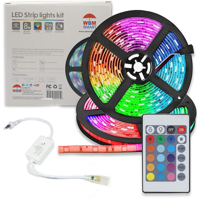 Guide optique mené flexible futé de la lumière de bande 220V de l'arc-en-ciel à haute tension LED RVB