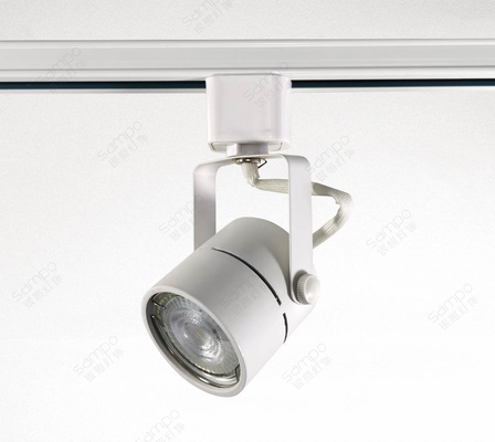Blanc noir de matériel de fer de logement léger de voie du projecteur Gu10