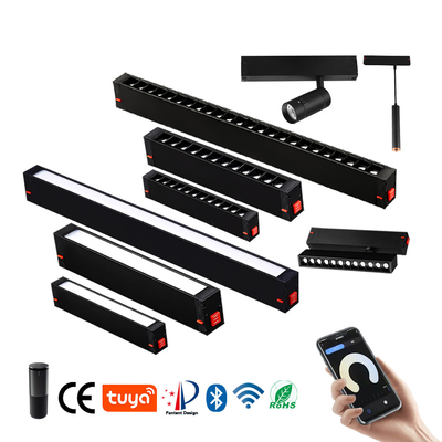 220v 9w 18w LED Rail d'éclairage magnétique Anti-éblouissement Projecteur linéaire à LED