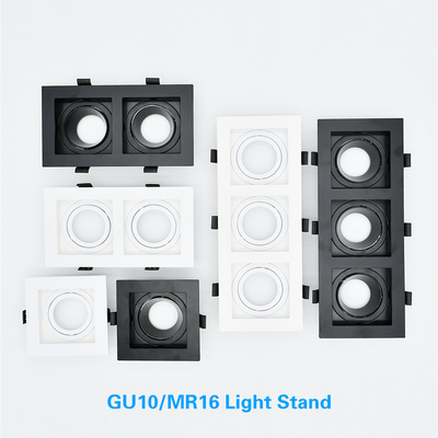 Enfoncé 1 kit de allumage commercial de logement de la tête Mr16 LED de Head/2 Head/3