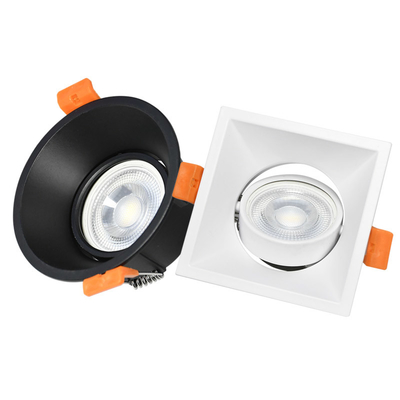 Couleur blanche noire de logement du projecteur MR16/GU10 réglable