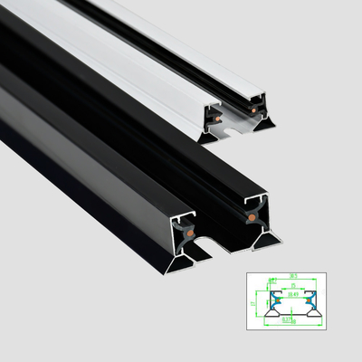 Rail en aluminium épaissi 1m 1.5m 2m de voie de 2 fils 3m
