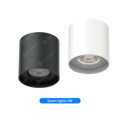 Ultrafin luminaire magnétique ronde anti-éblouissement noir 6Watt 4000K projecteur