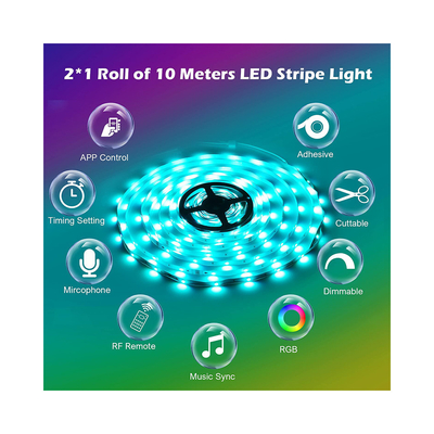 Lumière de bande d'OEM SMD 5050 RVB Smart LED imperméable pour la décoration