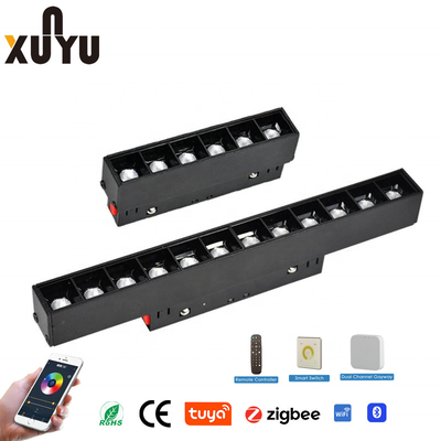 La lumière magnétique 6W de voie de Smart Tuya Wifi 48V a mené le projecteur linéaire