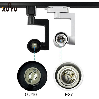 E27 logement de projecteur des appareils d'éclairage de voie de l'ampoule Gu10 3w 5w