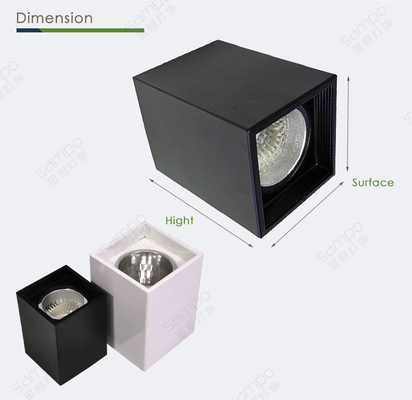 projecteurs de noir du logement montés par surface E27 de 7W 12W 30W Downlight