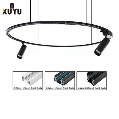 Voie circulaire en aluminium de suspension allumant 2 fils 3 fils 4 fils