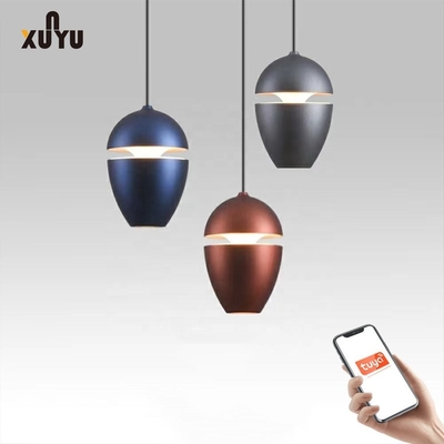 Nuance en aluminium de la lumière 3000k-6000k de pendant de baisse de l'eau de la chambre à coucher 8W