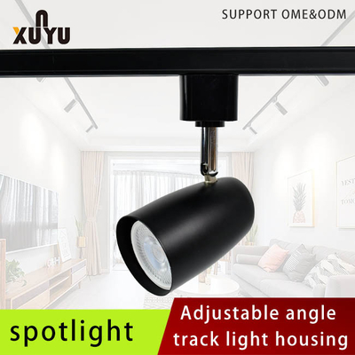 Les appareils d'éclairage de la voie Gu10 en aluminium apprêtent logement de lumière monté de voie