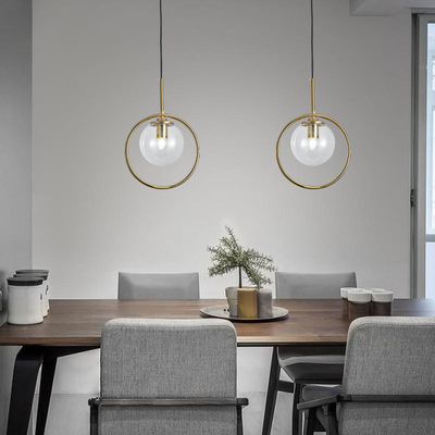 Salle à manger autour de C.A. pendant en verre 220V 3000K 4000K 6000K de lumière