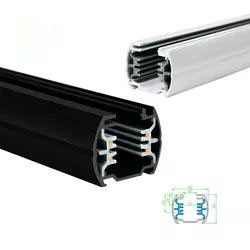 Circuit 43-34mm à quatre fils et trois de rail de voie du noir LED d'ODM d'OEM