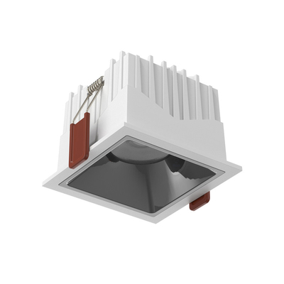 Downlight enfoncé par dissipation thermique d'éclairage de l'ÉPI carré noir blanc Dimmable