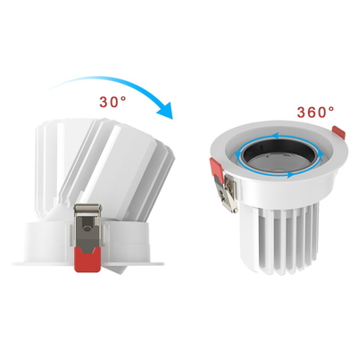Angle réglable de Downlights de salle de bains de la couleur blanche 12W 15W 24W 30W 35w Dimmable