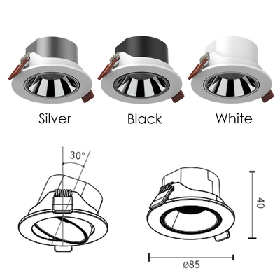7W/9W Spot Encastré Cob Downlight 361/506 Lm/W Rond Led Blanc Spots de Couleur