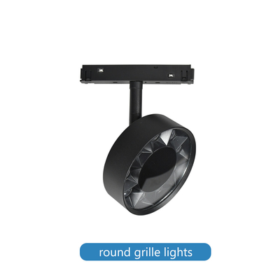 Lampe de grille d'éclairage à la maison de salon de projecteur de voie magnétique ronde de 9w
