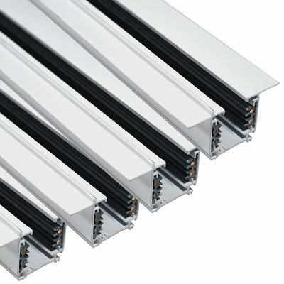 Fils cachés de cuivre ronds blancs du rail 4 de voie 3 circuits