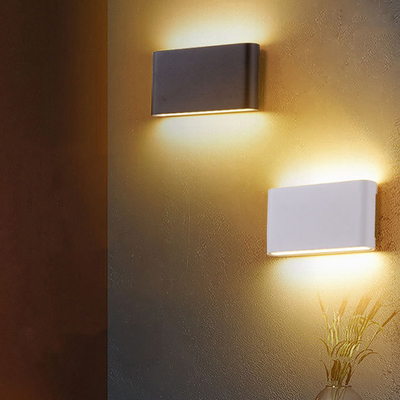 Double lumière principale 6w 12w de mur de salon de chevet ultra mince de chambre à coucher imperméable