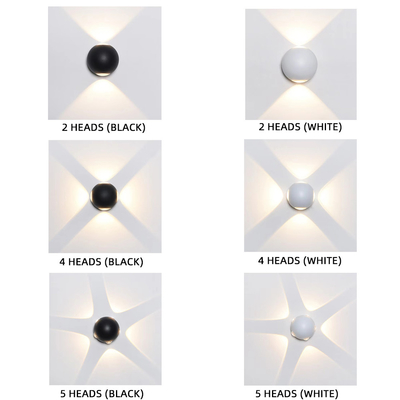 La boule créative a mené multi extérieur lumineux croisé de lampe de mur dirigé