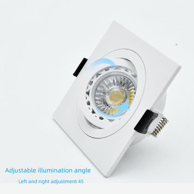 Support noir en plastique de lampe de plafond de l'angle Mr16 de projecteur de PC réglable de logement