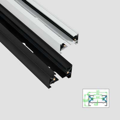 2 lignes apprêtent voie de cuivre ronde montée allumant le système à rails 1m 2m 3m