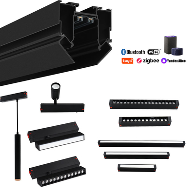Rail de guide en aluminium de plafond de tension du rail 220v de lumière de la voie IP20