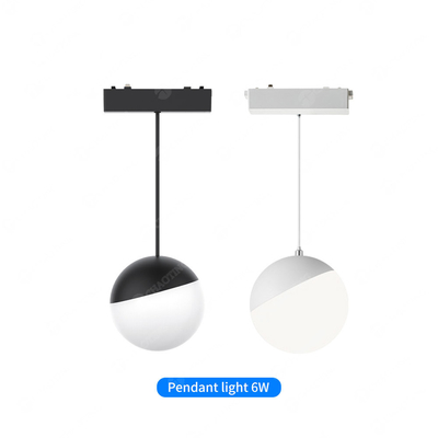Noir Blanc 180° 6W 48V Lumière à voie magnétique Ultrafin projecteur magnétique Lustre