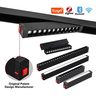 Pas de lumière principale Magnétique sur la surface de la voie montée ligneuse 3000K 12W 24W lumière de grille