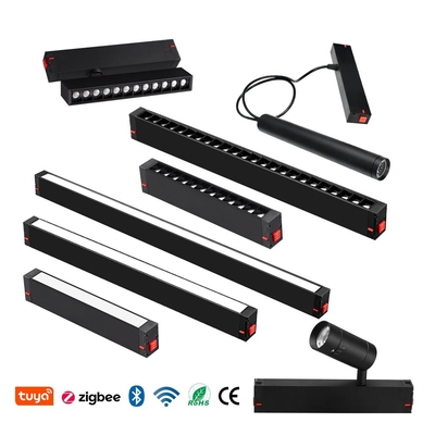 220V projecteurs à pendentif à monture encastrée linéaire 7w 10w éclairage de piste magnétique à LED