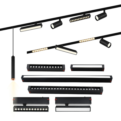 Pas de lumière principale Lumière de voie magnétique Décoration de la maison Éclairage commercial LED Surface montée sur rails